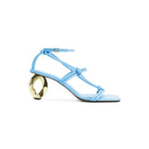 Ankle Strap Sculptured Heel Sandals